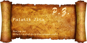 Palatik Zita névjegykártya